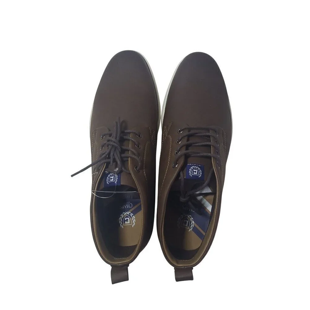 Men's Brown Lace Up Ankle Boots with Rubber Sole, Size 11.5 NWT.